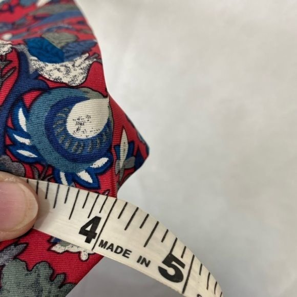 Vintage ClayBrooke men’s neck tie pink and blue 100% silk Made in USA - Picture 7 of 8